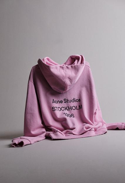 Acne Studios Logo Hooded Sweater Cotton Candy Pink FN-UX-SWEA000020